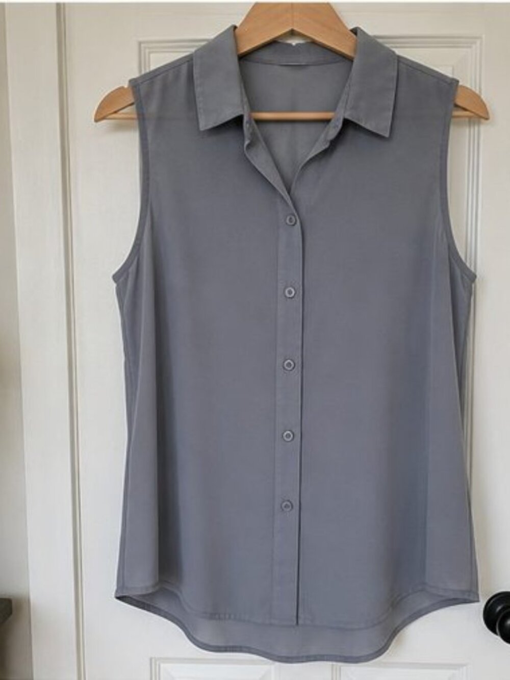 Gray Ruffle Blouse